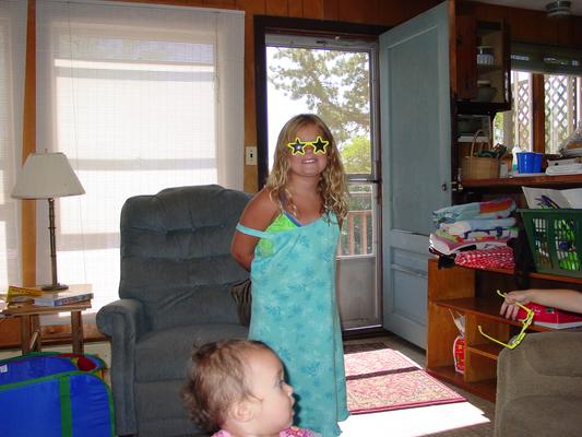 - Cousin Kori wearing the starglasses